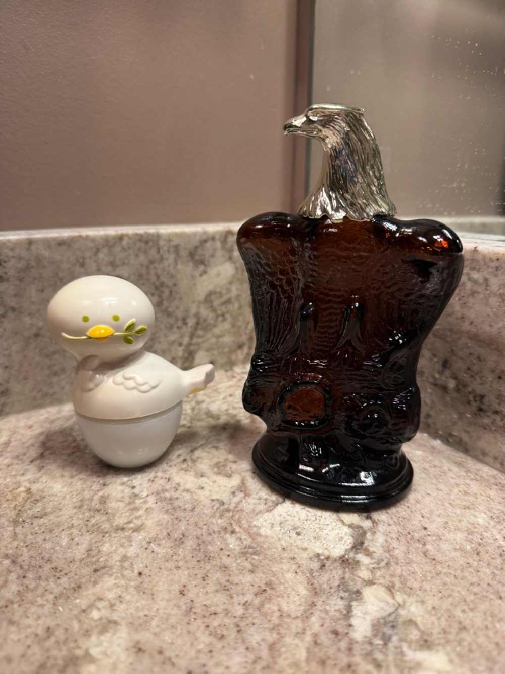 1970’s Avon Decanters - Dove and Eagle